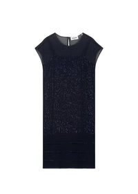 Dual-wear silk dress - Navy