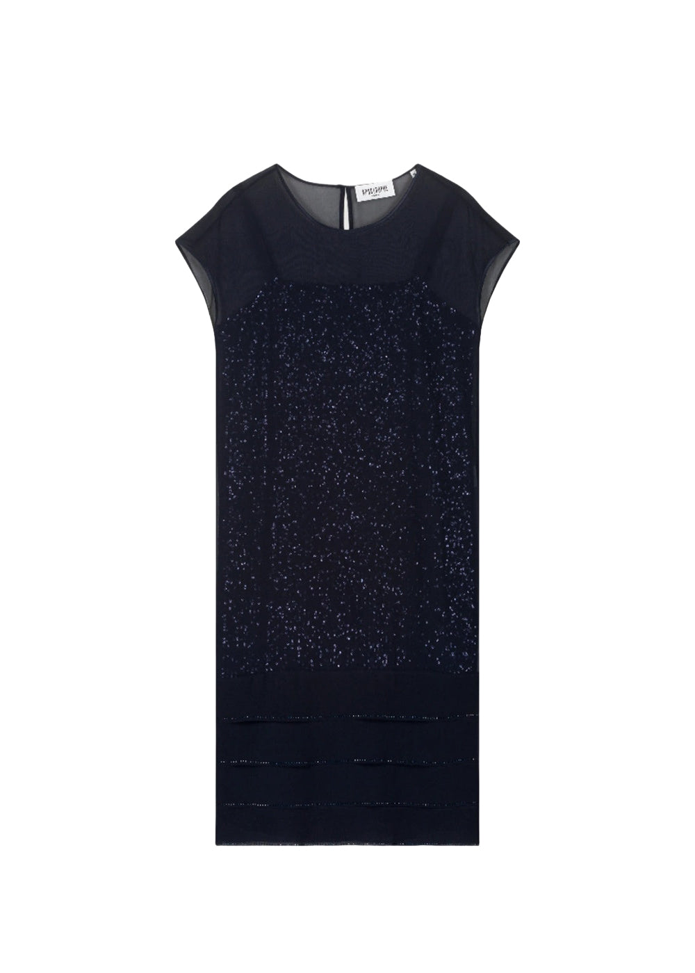 Dual-wear silk dress - Navy