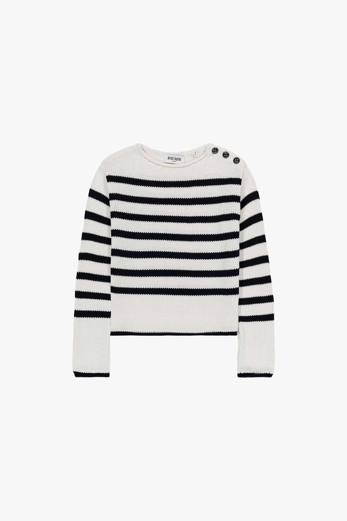 Pull col rond - Marine