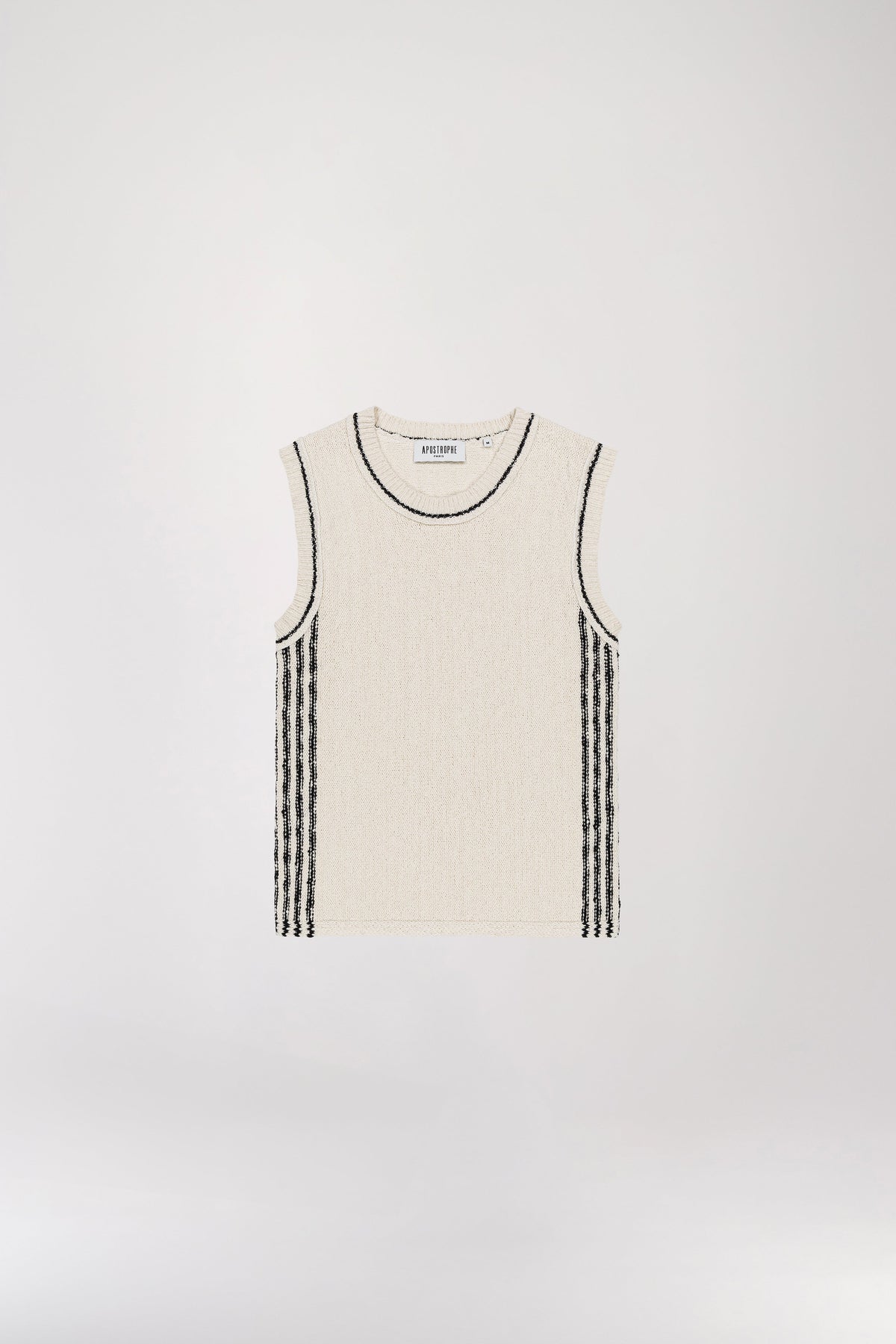 Top sans manches bouclettes - Blanc Cassé