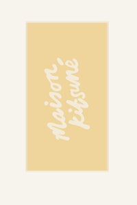Maison Kitsune Handwriting Towel - Ochre/Ecru