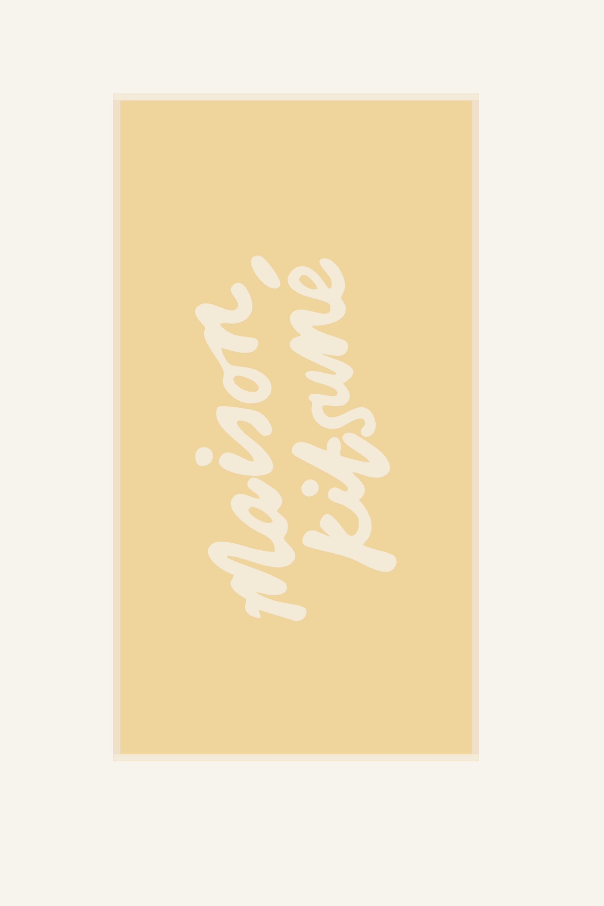 Maison Kitsune Handwriting Towel - Ochre/Ecru