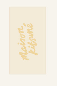 Maison Kitsune Handwriting Towel - Ochre/Ecru