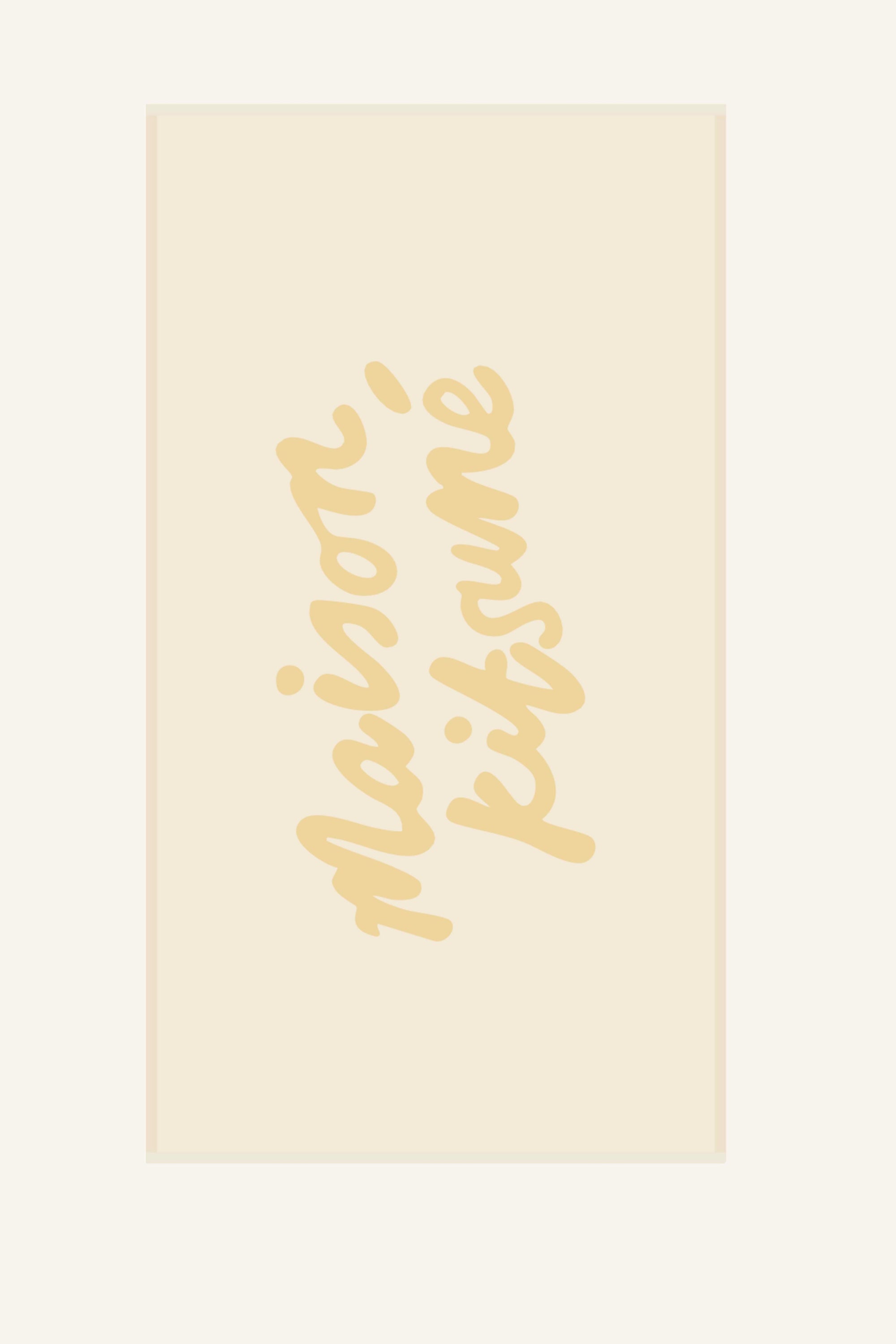 Maison Kitsune Handwriting Towel - Ochre/Ecru