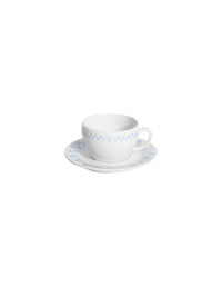 Tasse à café et soucoupe en porcelaine - Grey Blue