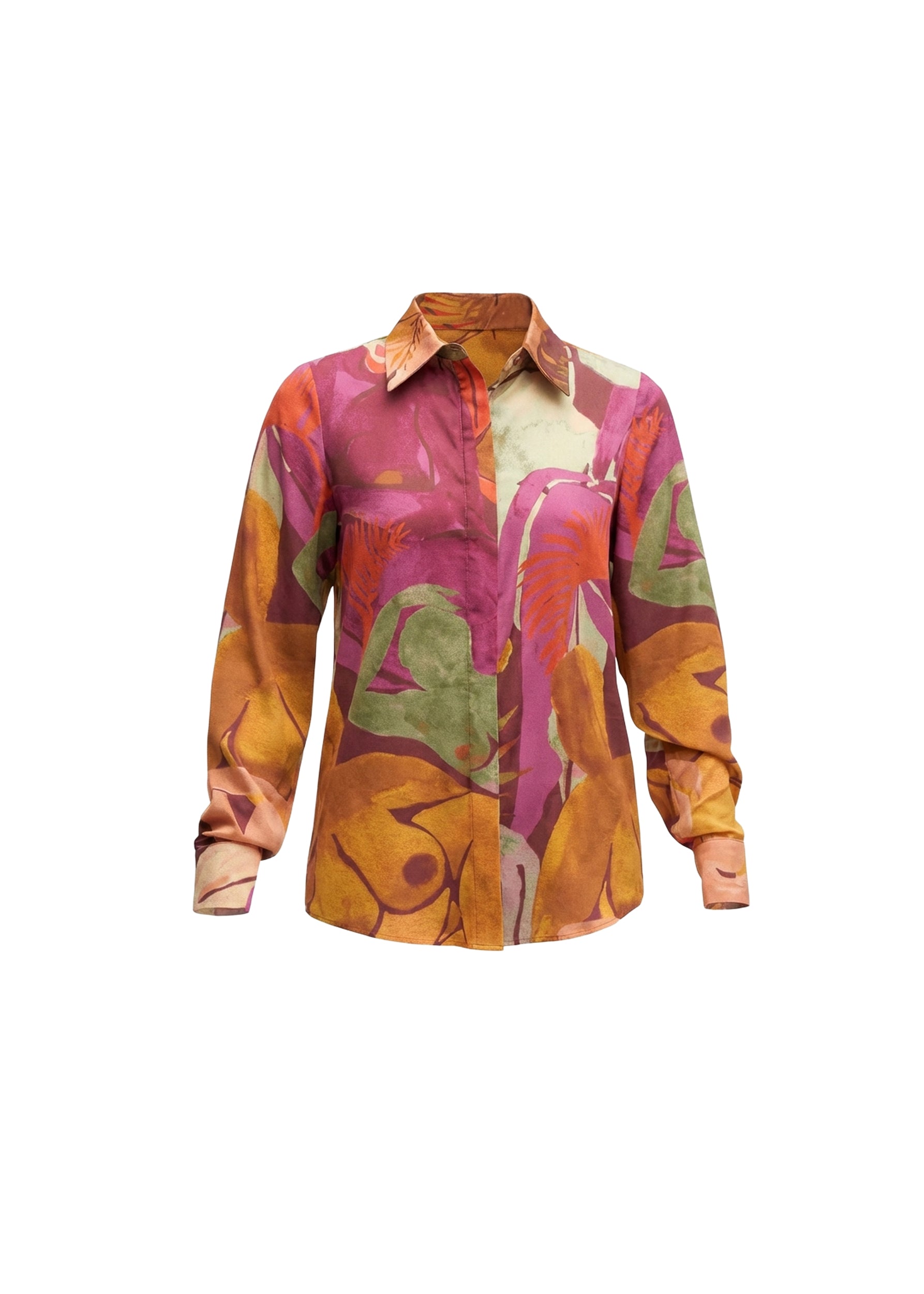 Vana satin print shirt - Eve Print