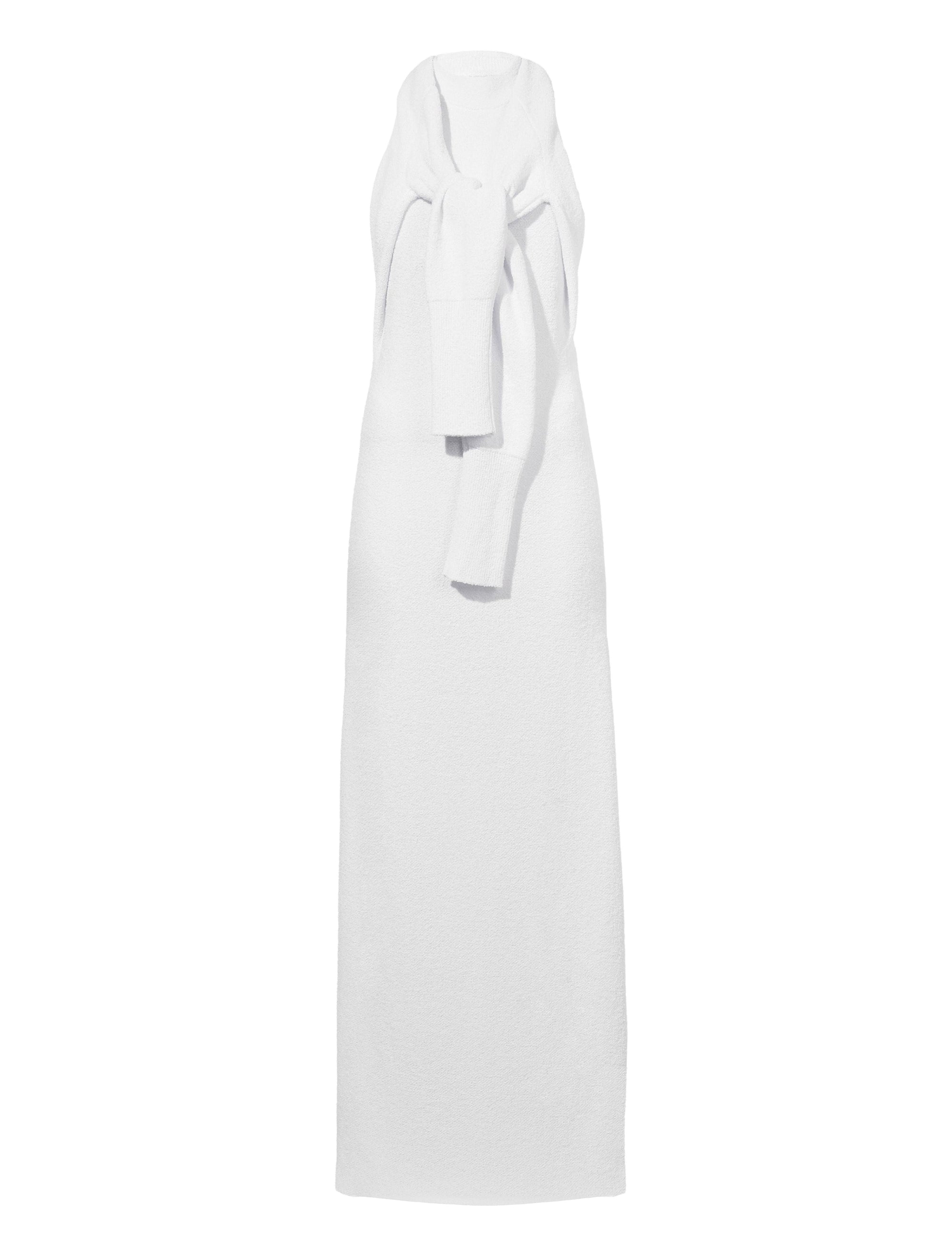 Lara double knit dress - White