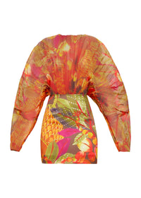 Odi sculptural short dress - Kola Print
