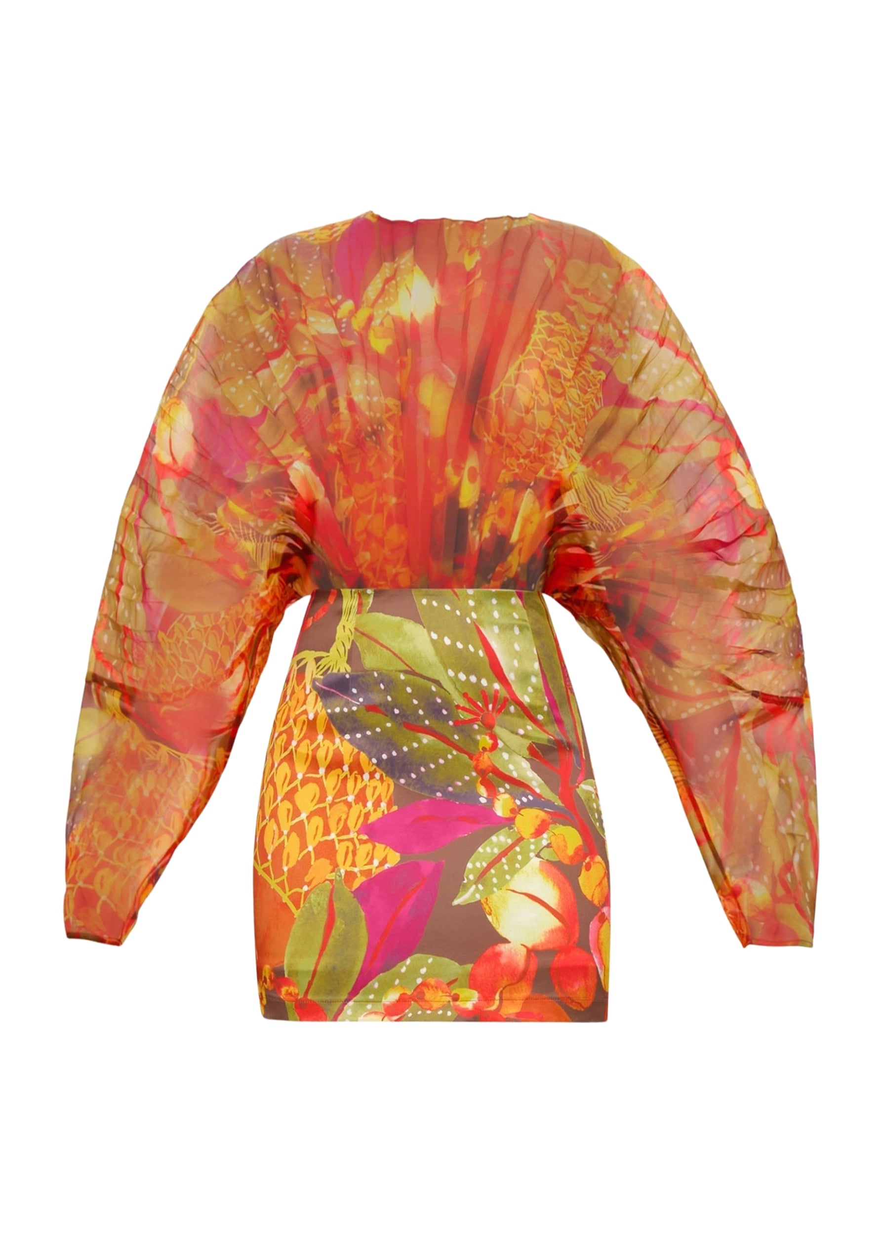 Odi sculptural short dress - Kola Print