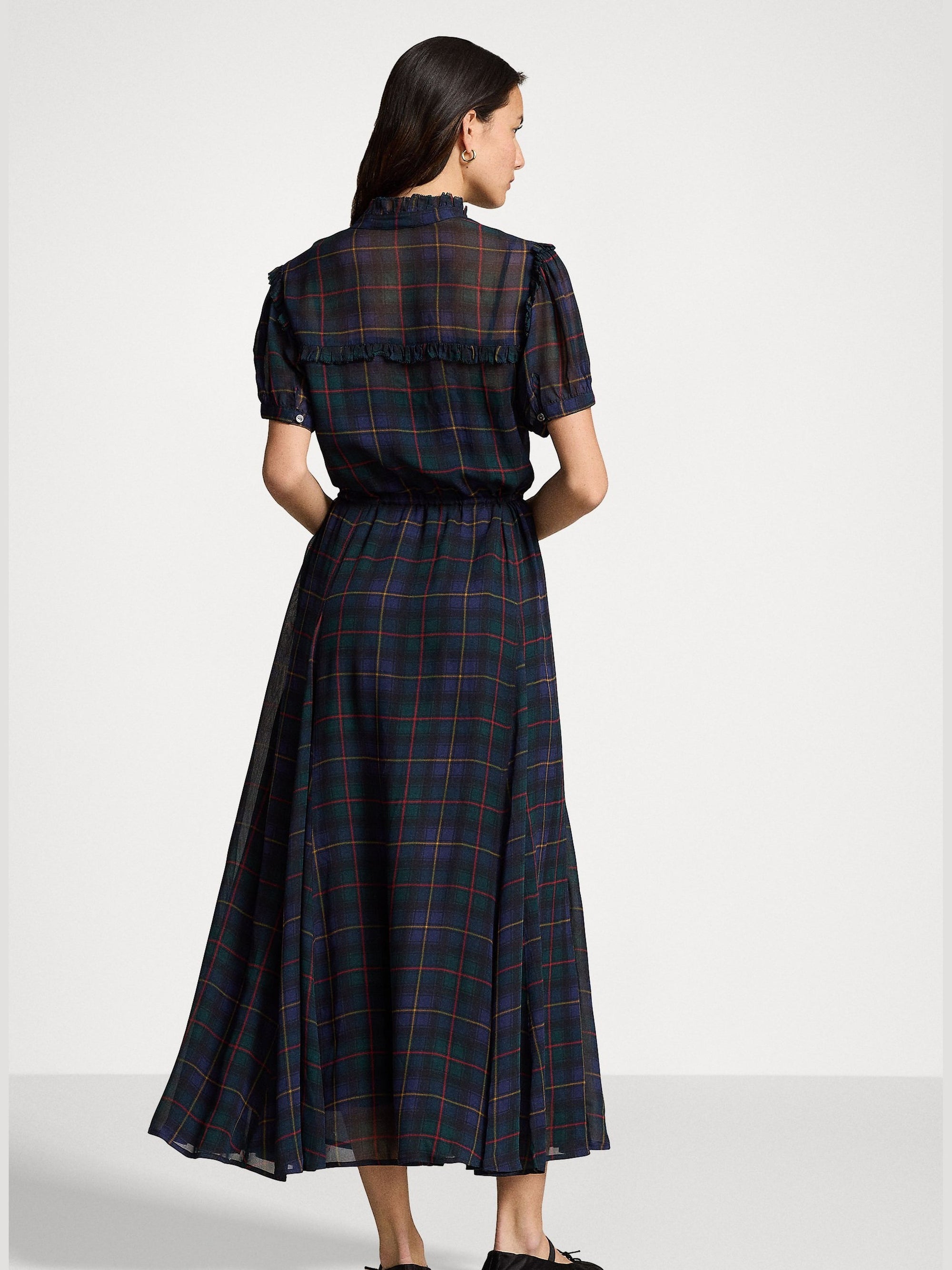 Robe écossaise à bordure volantée - Polo Tartan