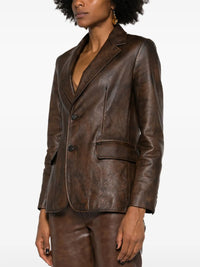 Veste Tomasso en cuir vieilli - Mocha