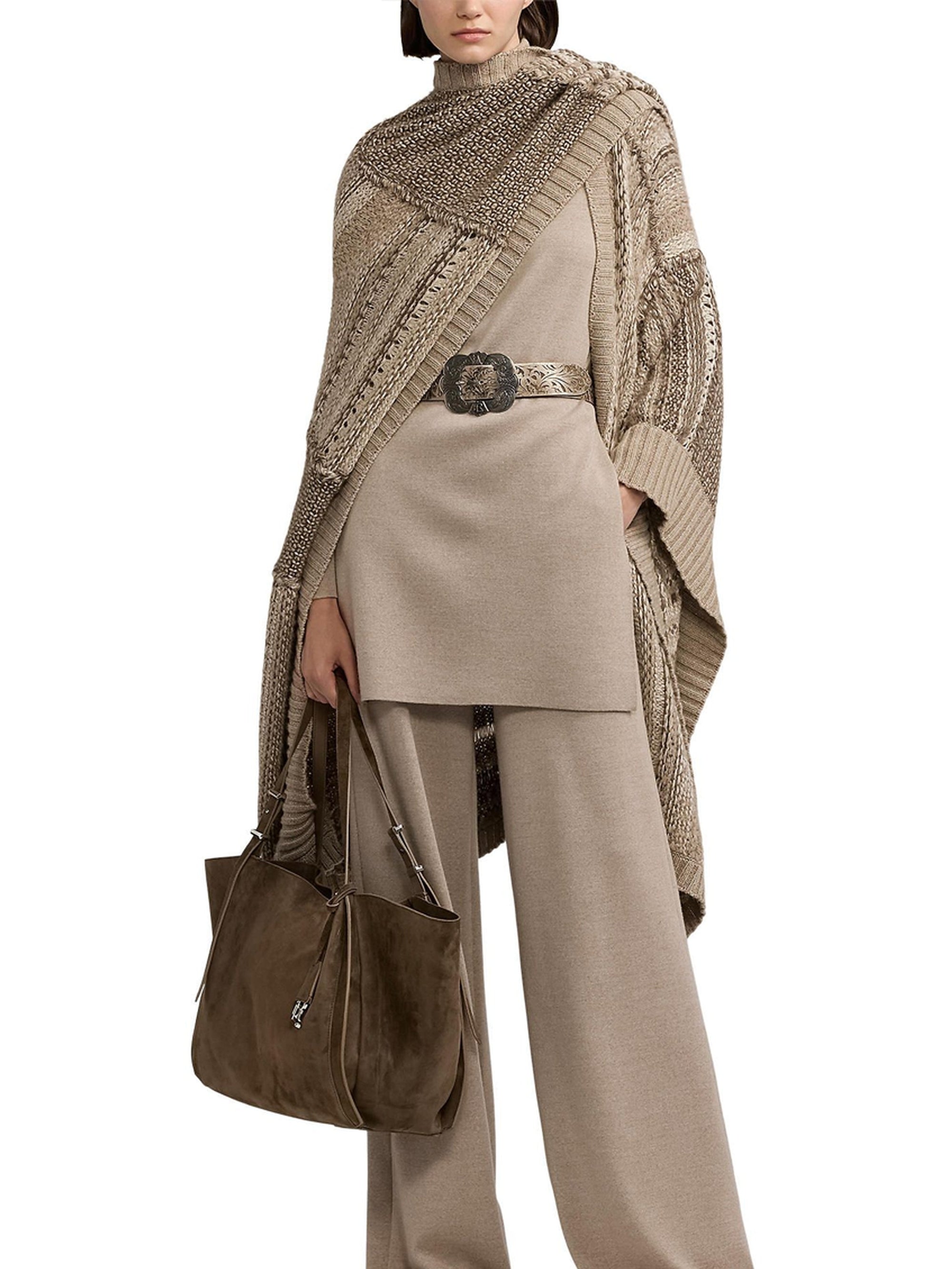 Patchwork cashmere wrap jumper - Mineral Multicolore