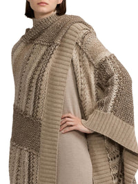 Patchwork cashmere wrap jumper - Mineral Multicolore