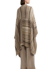 Patchwork cashmere wrap jumper - Mineral Multicolore