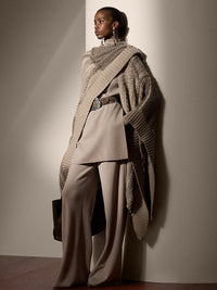 Patchwork cashmere wrap jumper - Mineral Multicolore