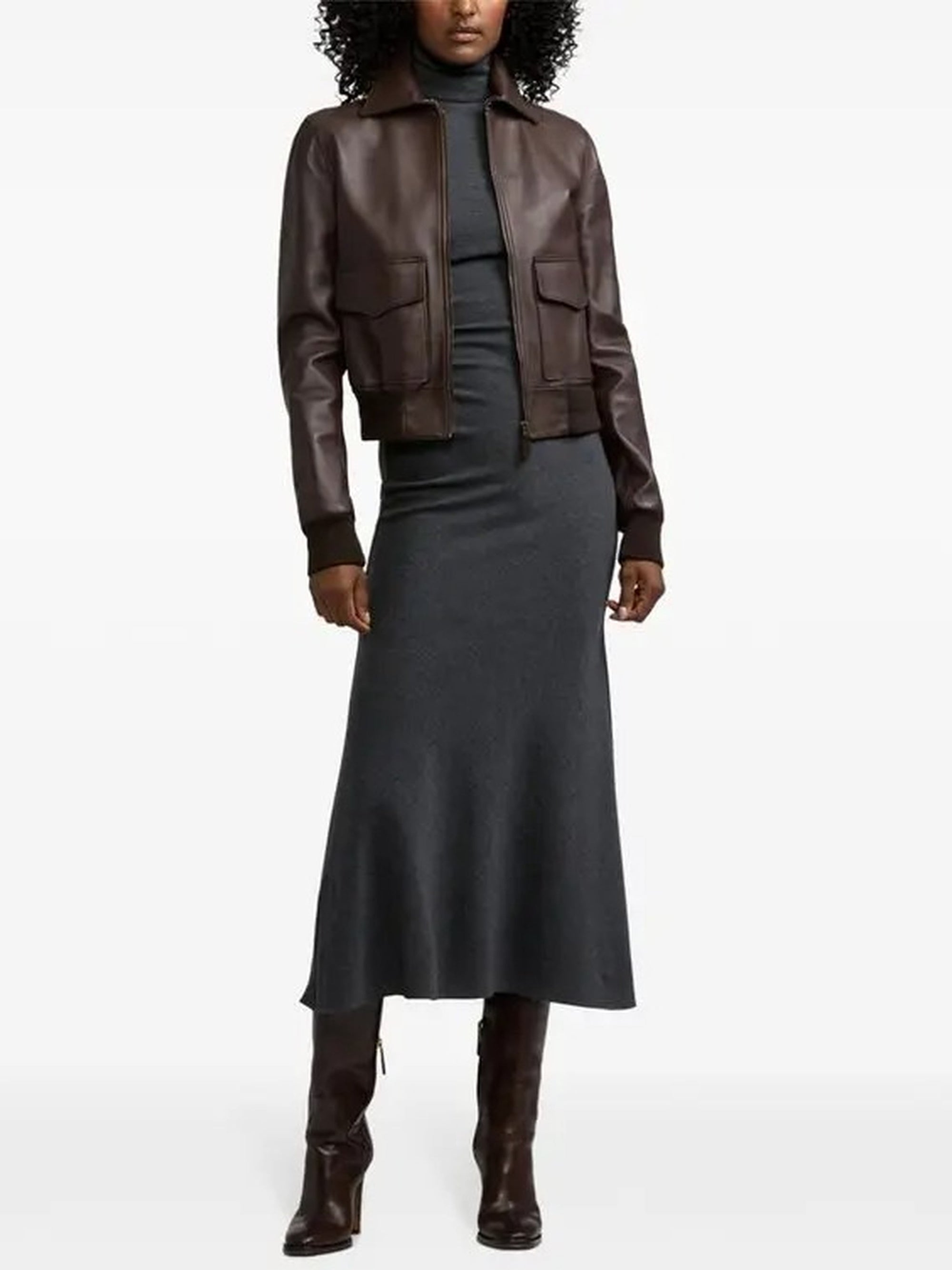 Bomber Sullivan en cuir - Luggage Brown
