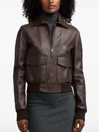 Bomber Sullivan en cuir - Luggage Brown