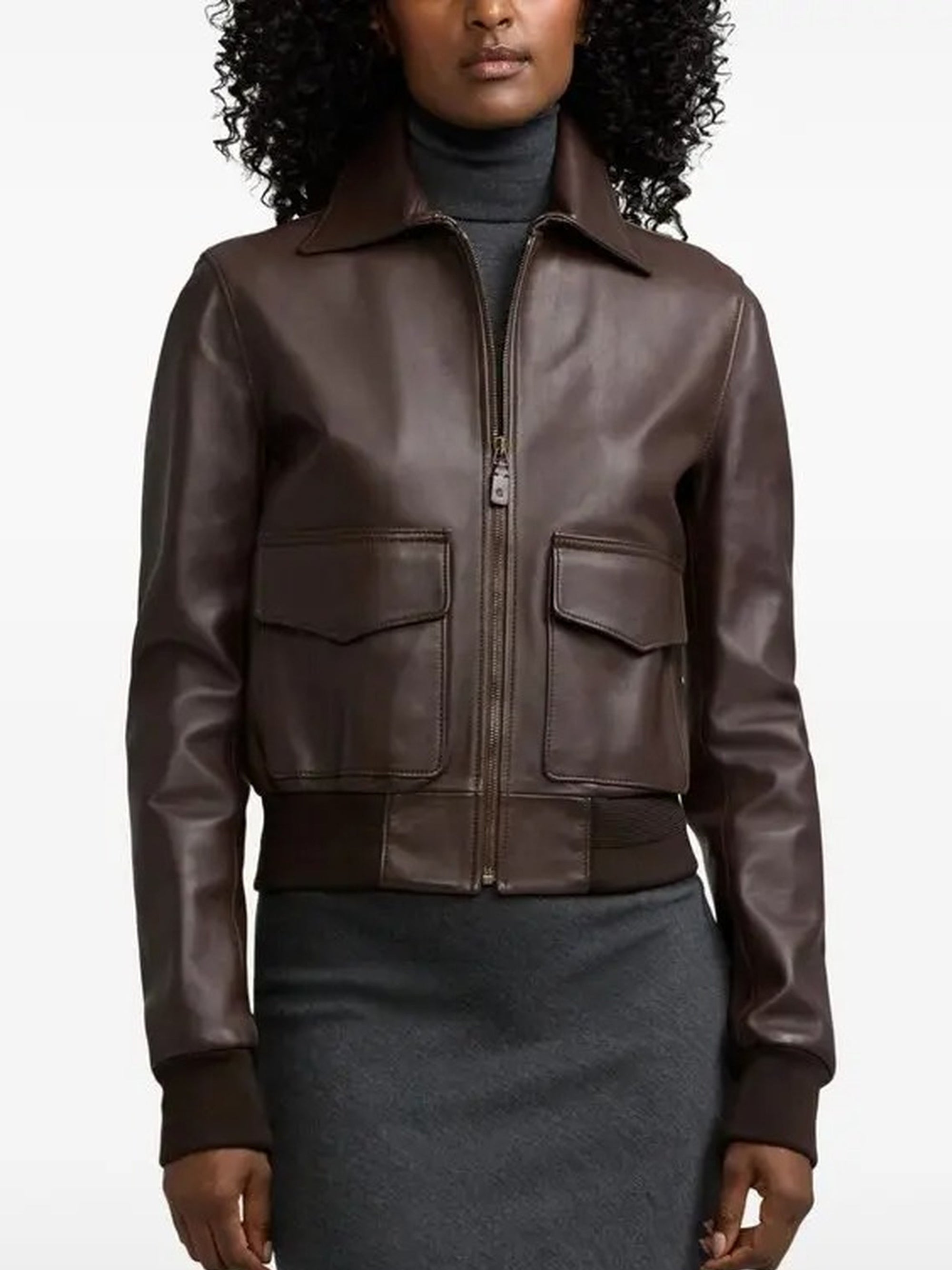 Bomber Sullivan en cuir - Luggage Brown