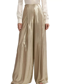 Pantalon Franncis rayé en mousseline de soie - Mineral