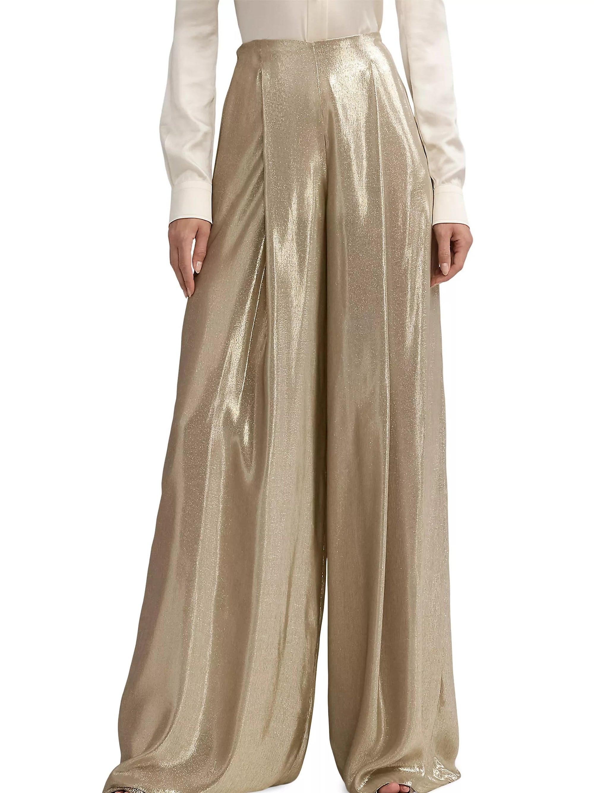 Pantalon Franncis rayé en mousseline de soie - Mineral