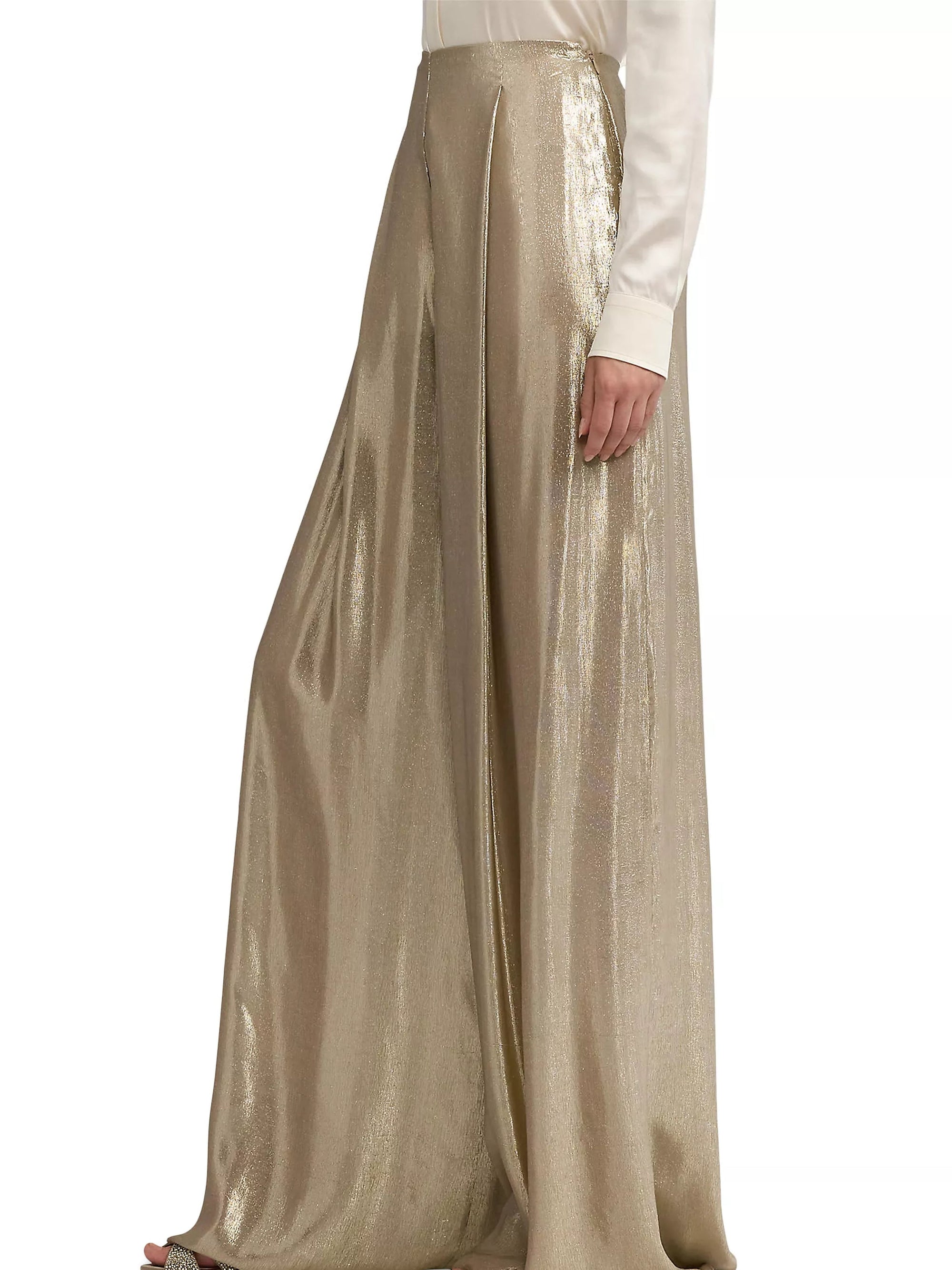 Pantalon Franncis rayé en mousseline de soie - Mineral
