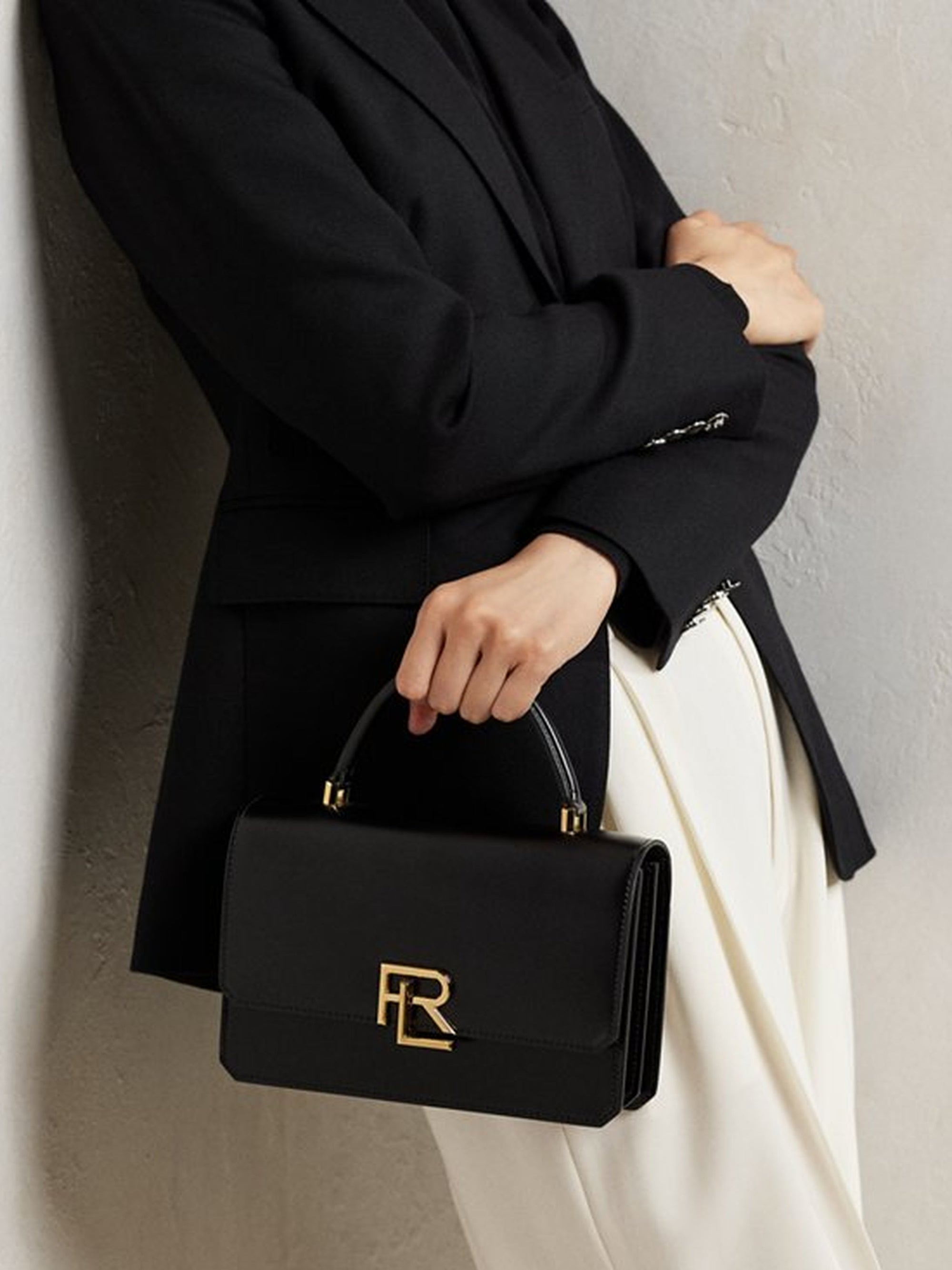 Sac porté main RL 888 en cuir - Ink