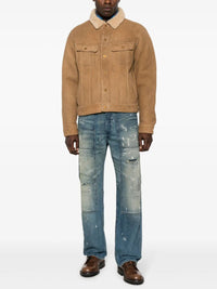 Veste en peau lainée - Khaki