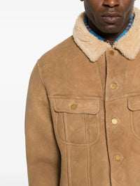 Veste en peau lainée - Khaki