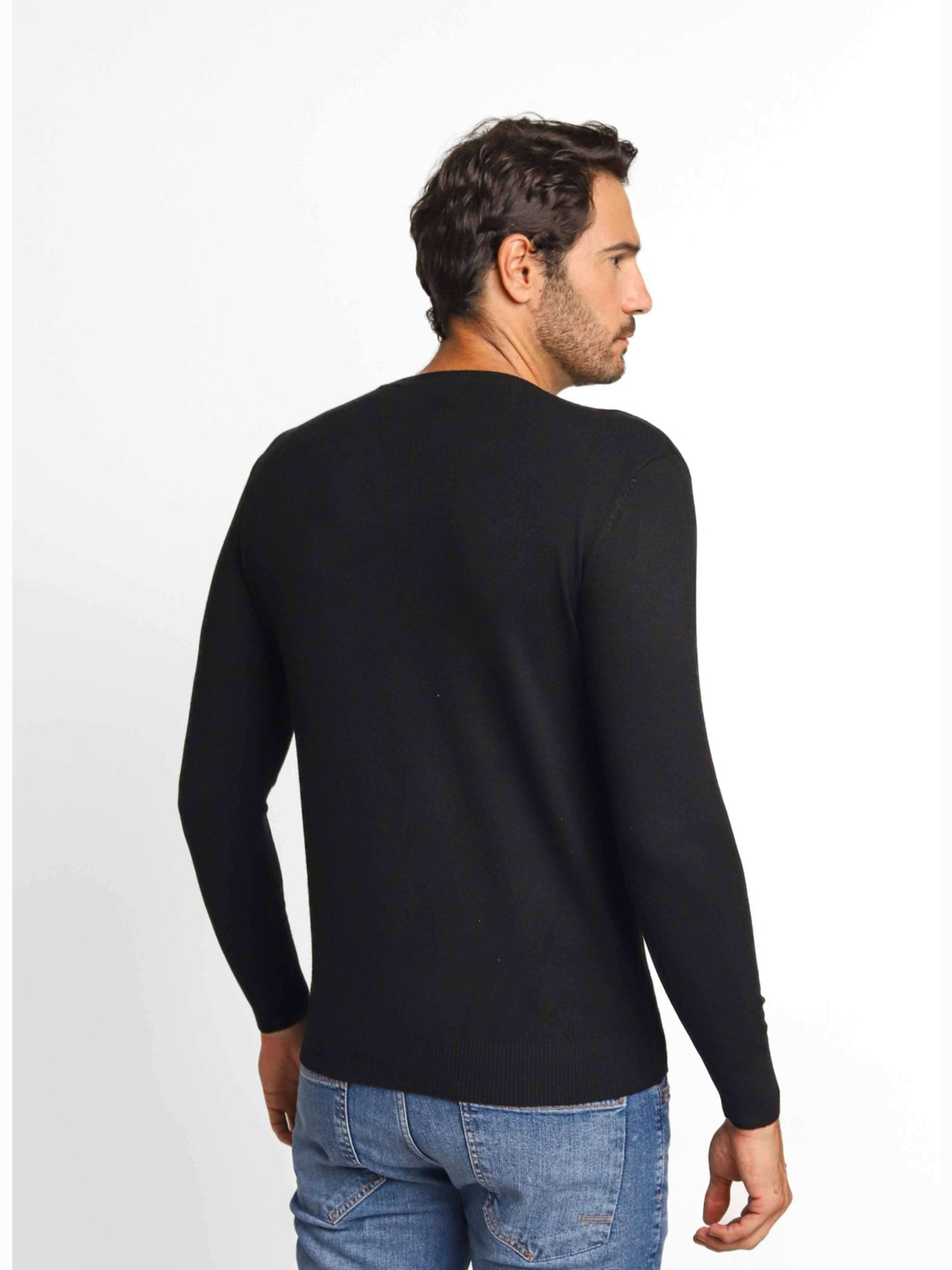 Pull col rond en cachemire - Carriage Green