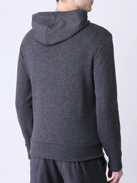 Sweat à capuche en maille double - Dark Grey Melange