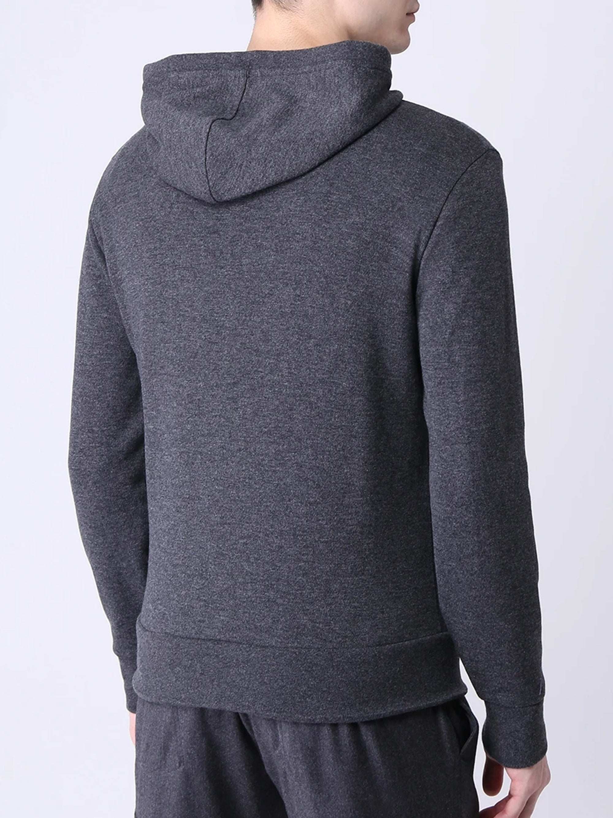 Sweat à capuche en maille double - Dark Grey Melange
