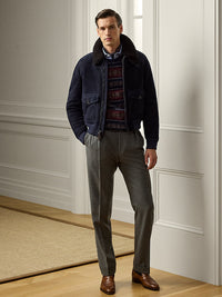 Bomber en peau lainée - Classic Chairman Navy
