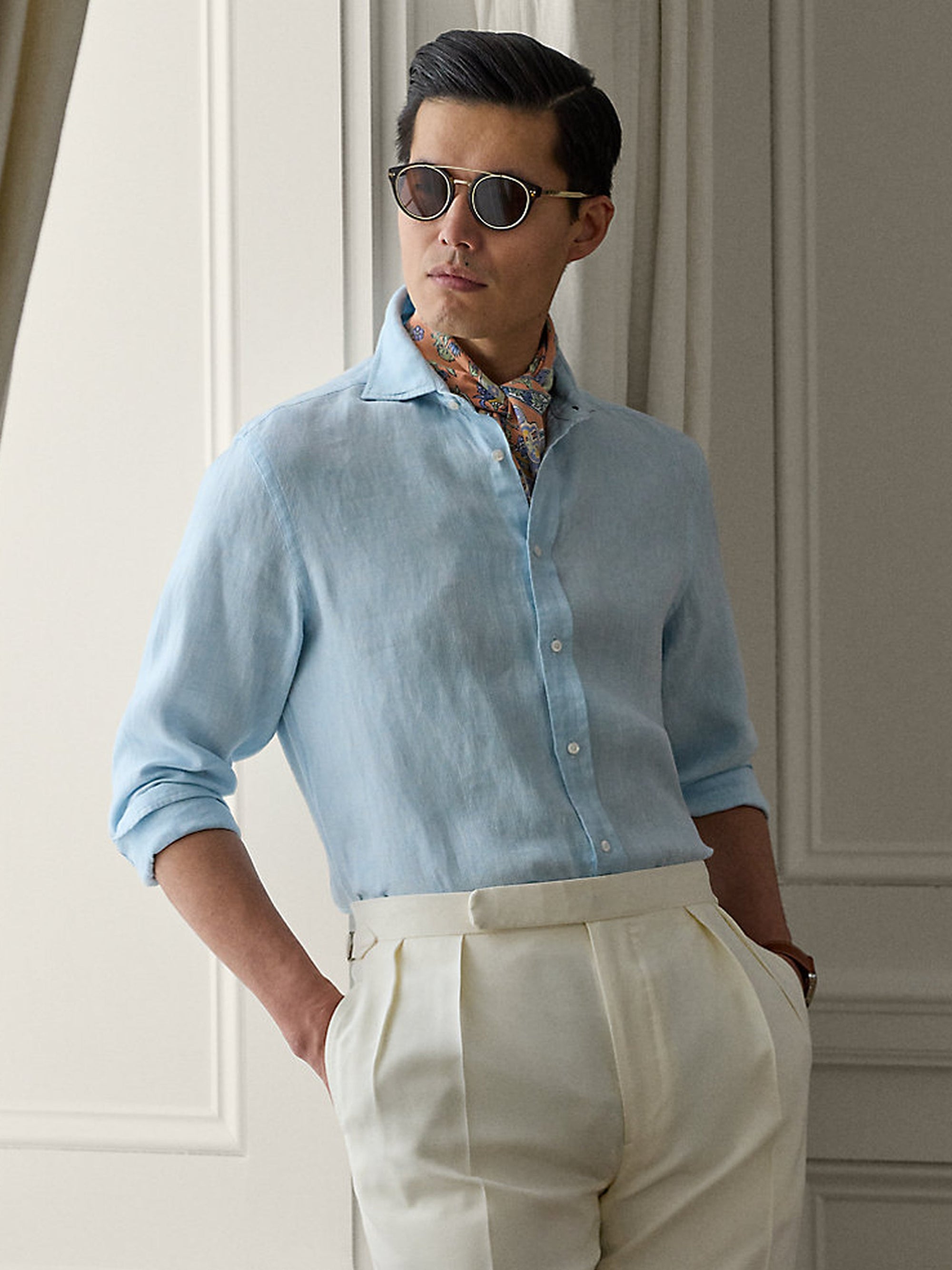 Linen shirt - Soft Blue