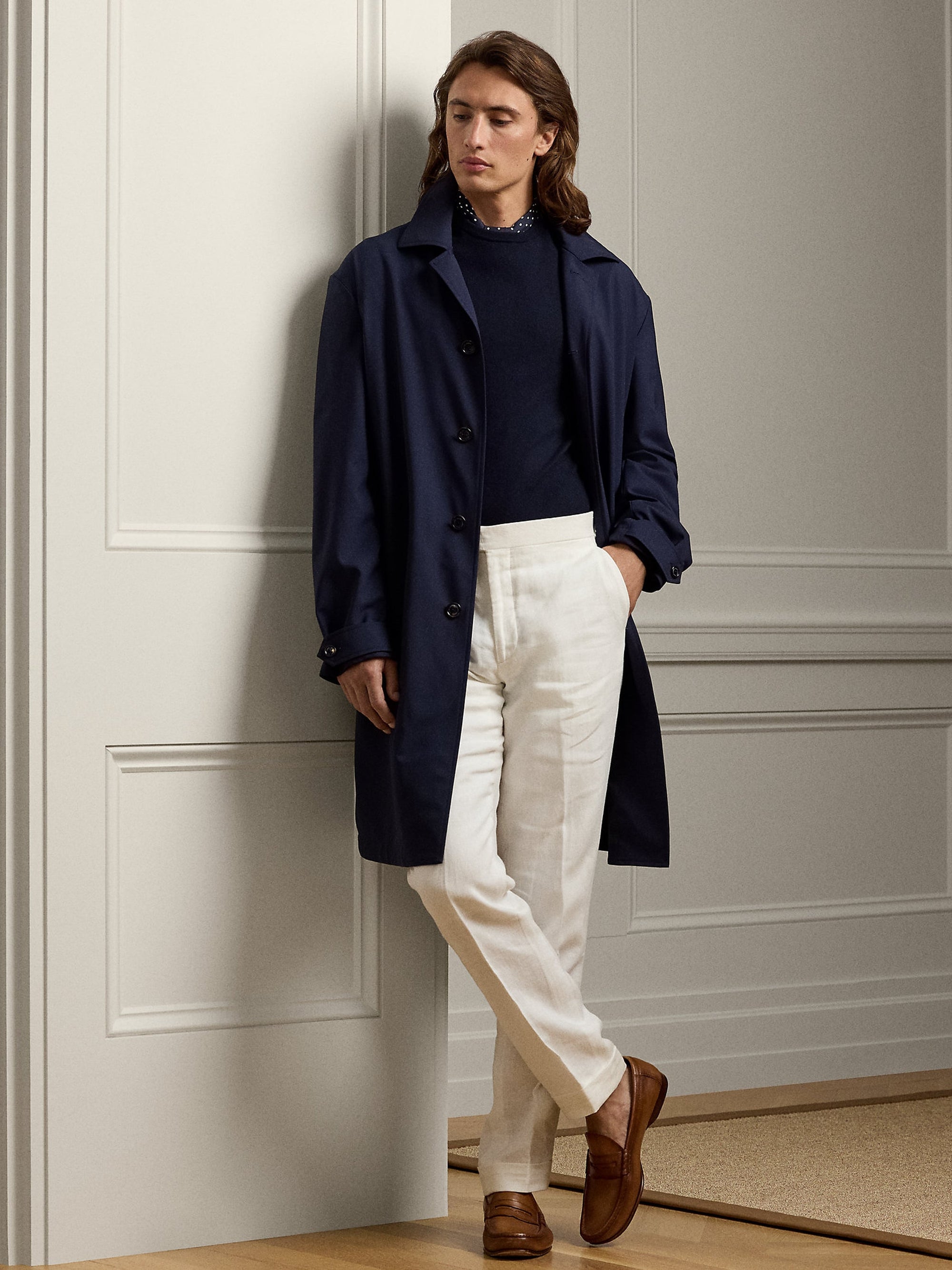Finnely 3/4 wool pea jacket - Classic Chairman Navy