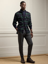 Wool and cashmere tartan shirt - Multicolour