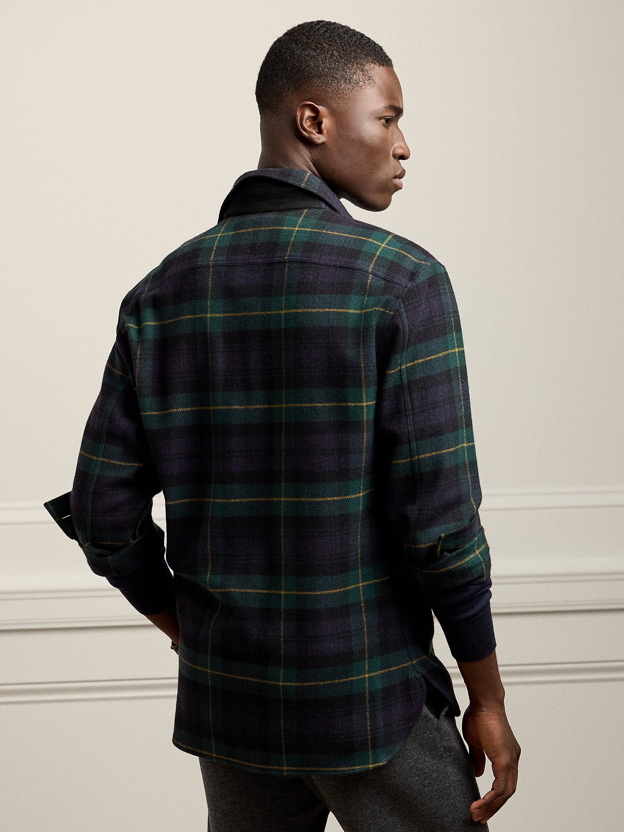 Wool and cashmere tartan shirt - Multicolour
