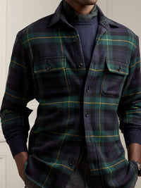 Wool and cashmere tartan shirt - Multicolour