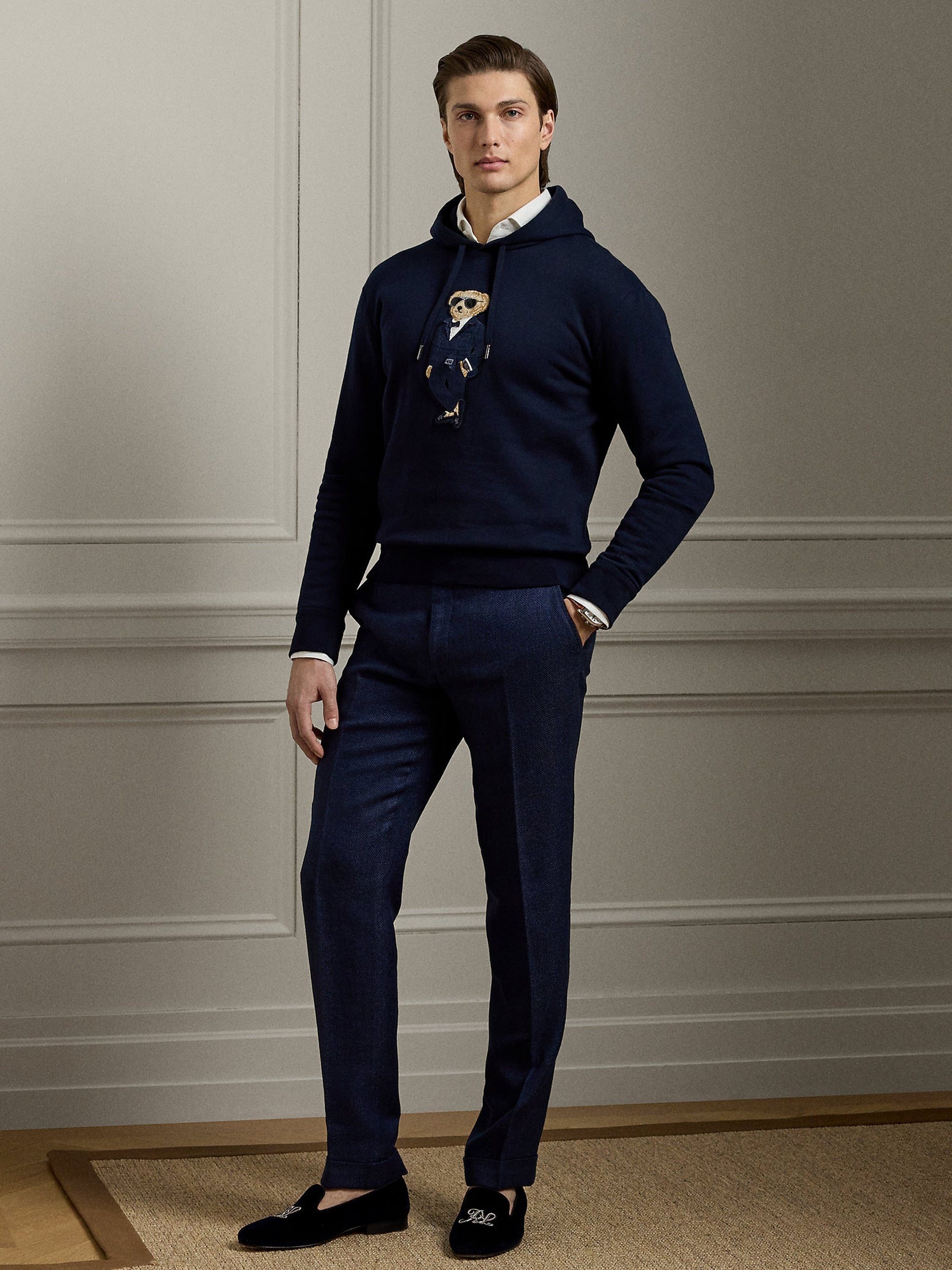 Pantalon costume Gregory en lin - Navy
