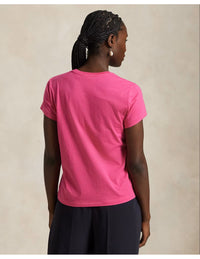 T-shirt col rond jersey de coton - Desert Pink With Bright Blue Pp