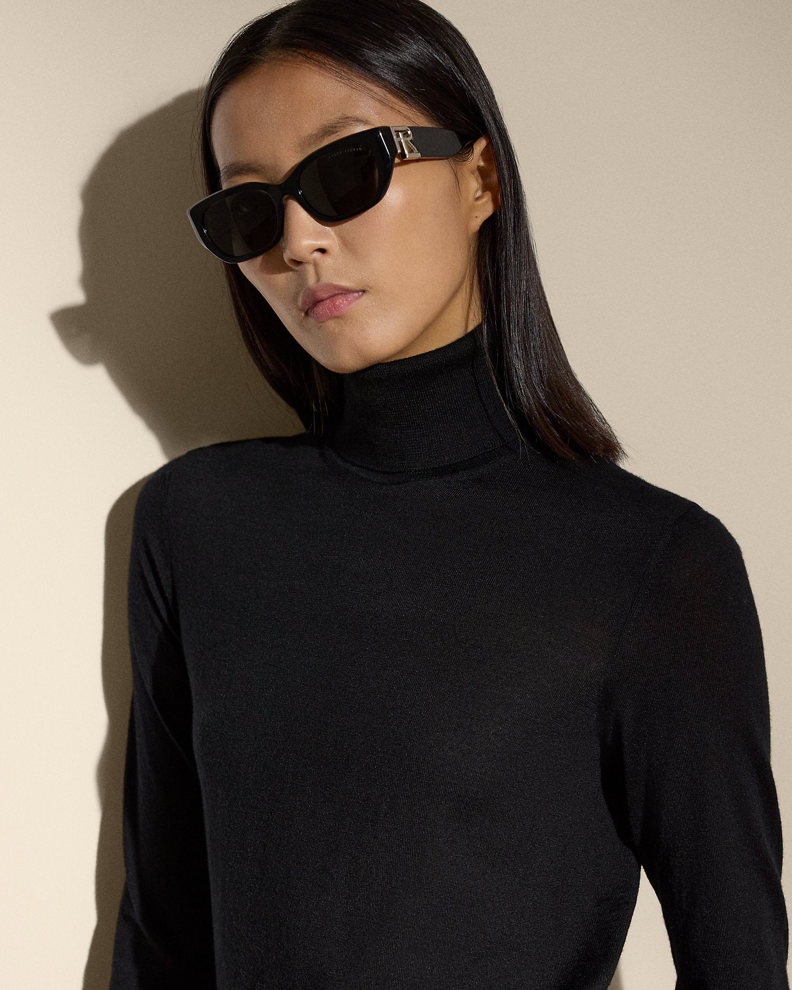 Pull à col roulé côtelé - Polo Black