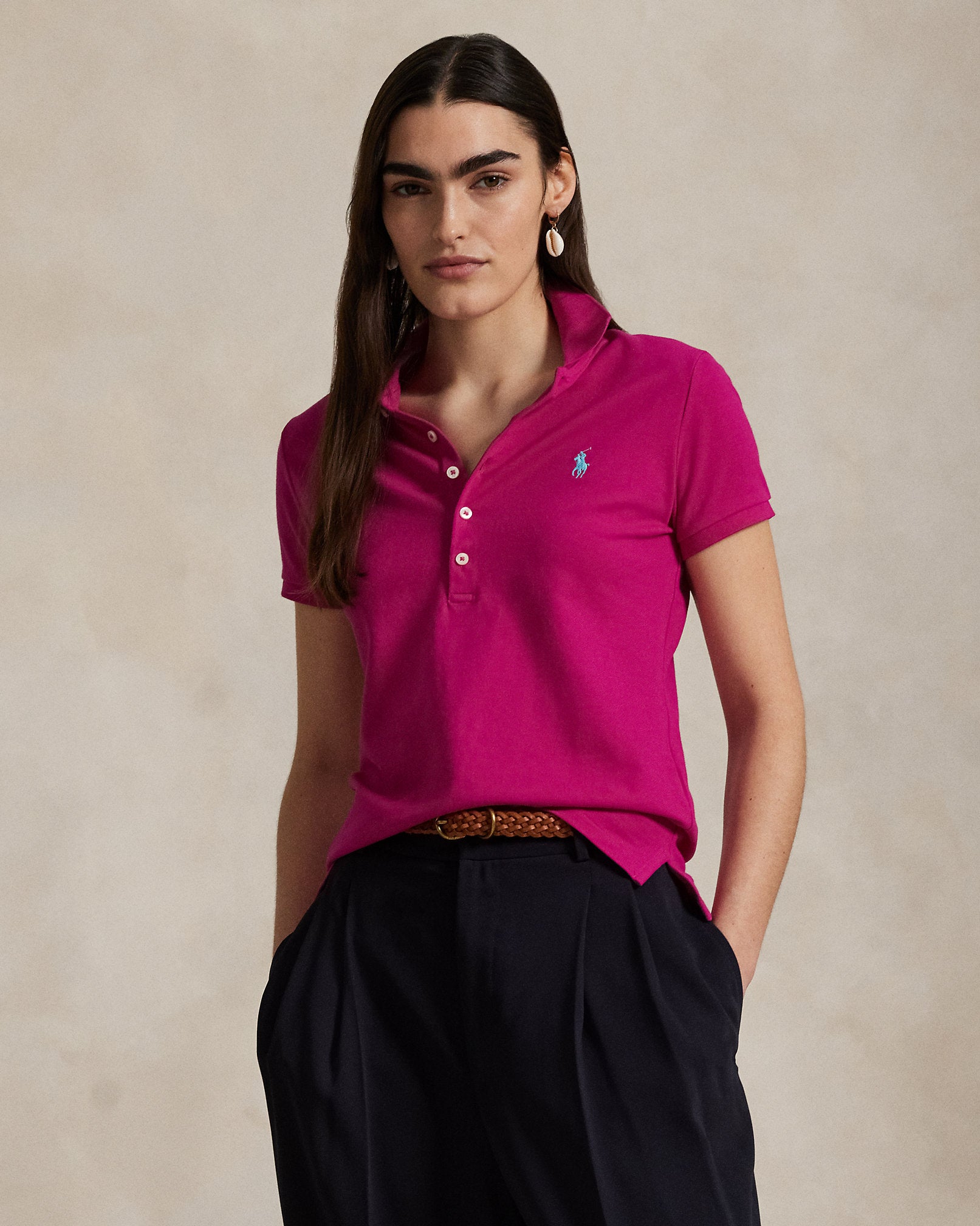 Polo Slim Fit en coton stretch - Harbor Island Blue