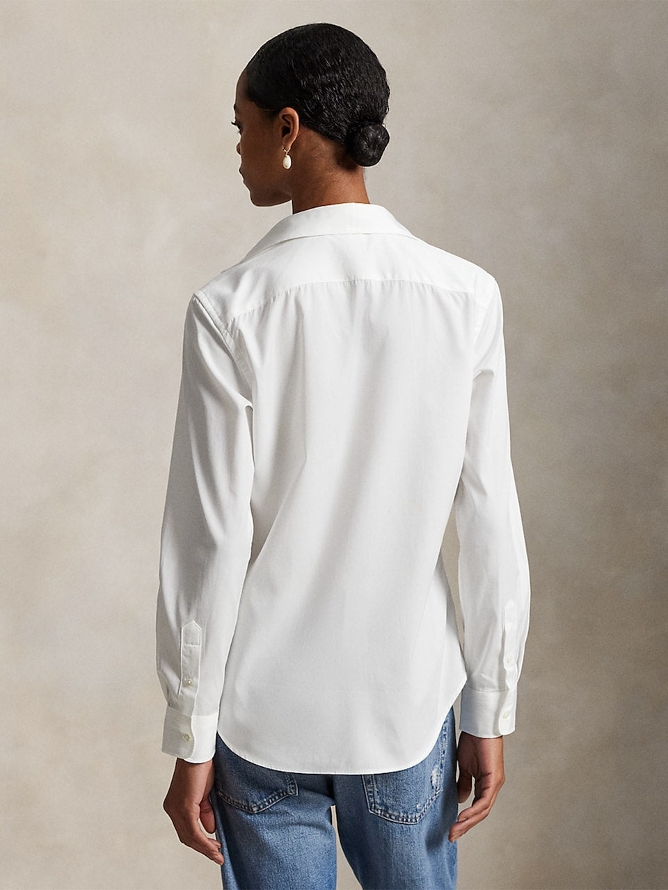 Chemise en coton interlock - White
