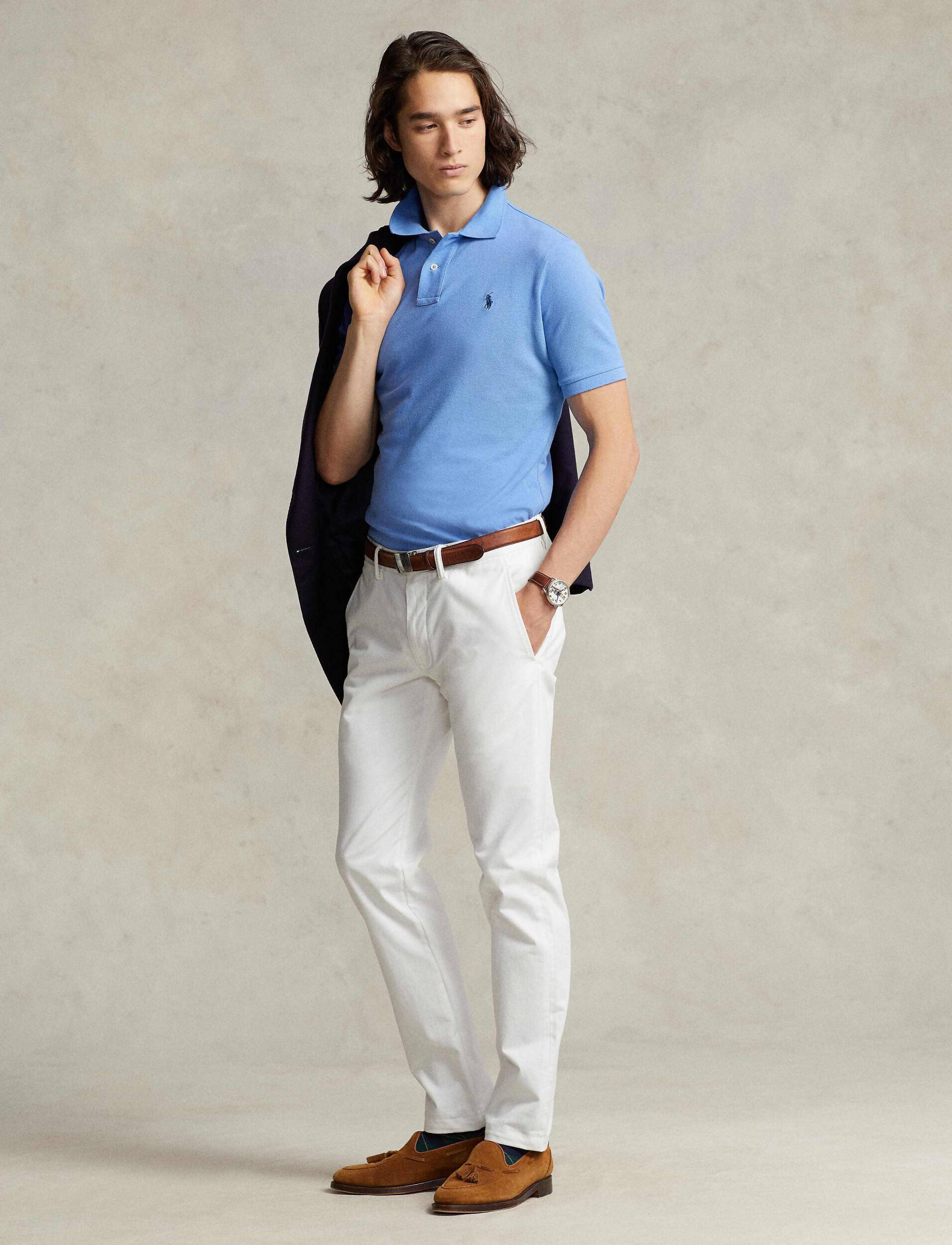 Polo coupe classique en coton piqué - Campus Blue