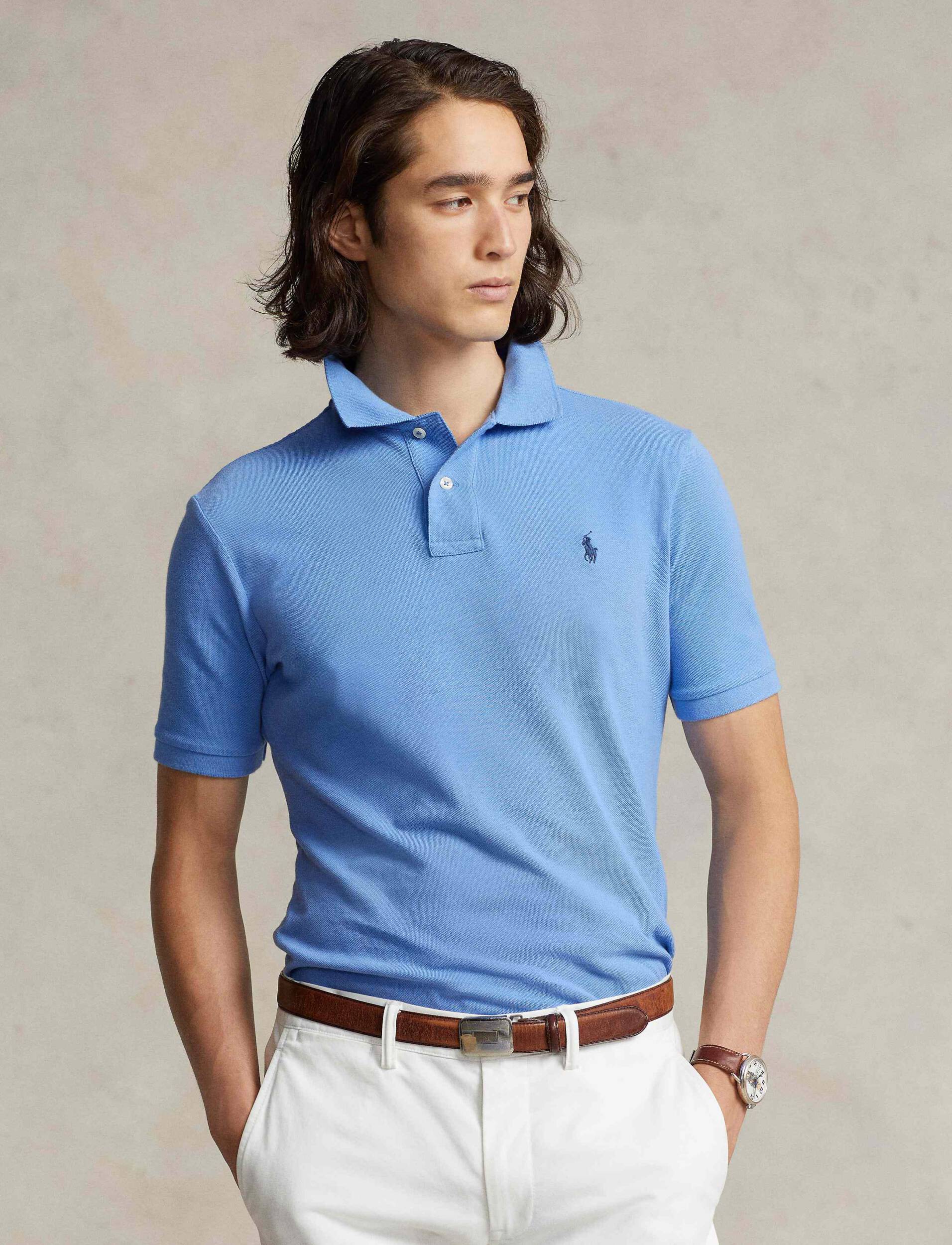 Polo coupe classique en coton piqué - Campus Blue