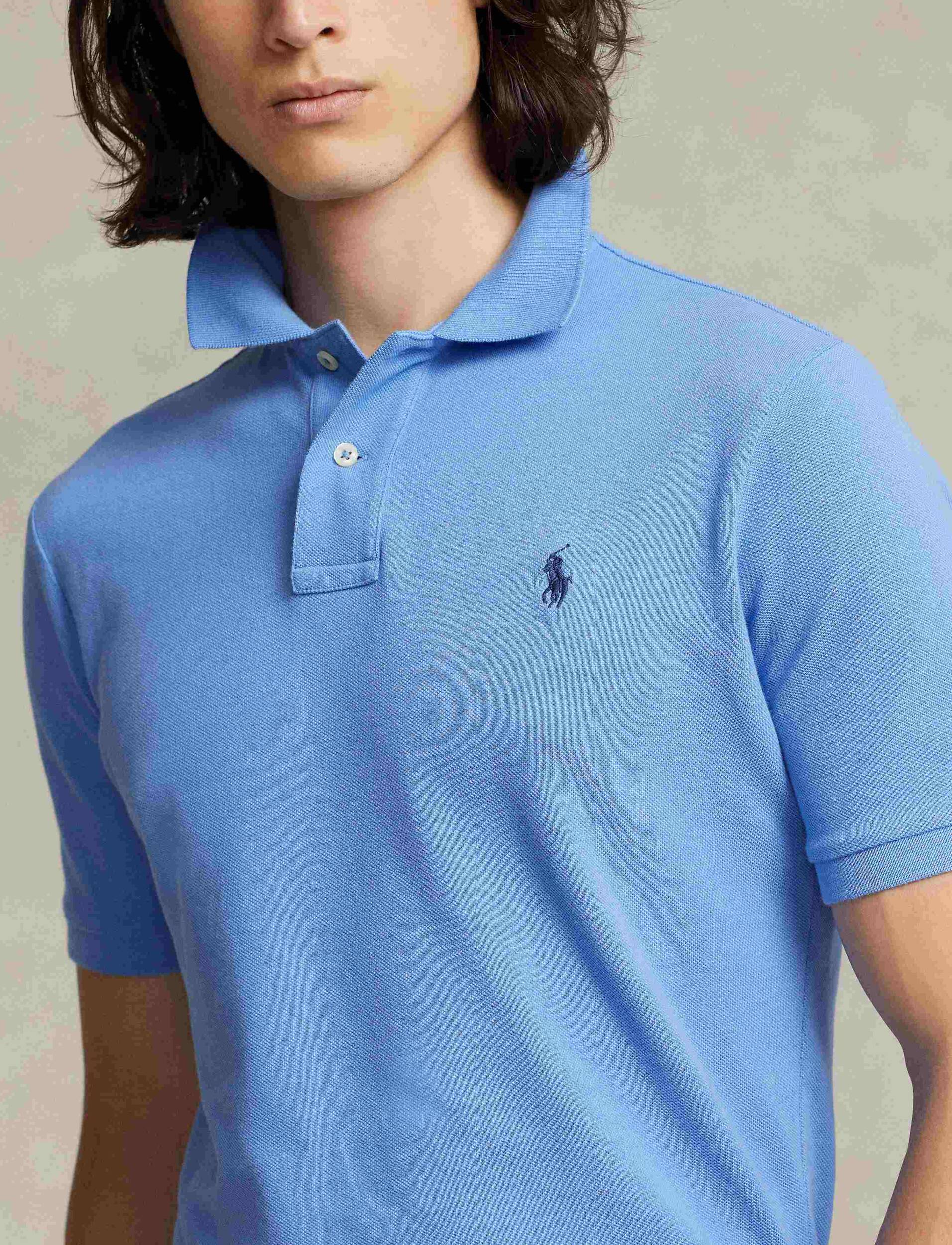 Polo coupe classique en coton piqué - Campus Blue