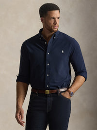 Chemise ajustée en popeline grattée - Refined Navy