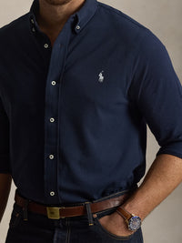 Chemise ajustée en popeline grattée - Refined Navy