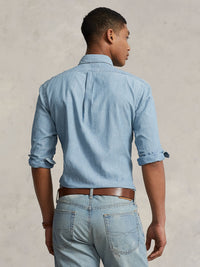 Chemise ajustée en chambray - Medium Wash