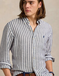2pcs / NEW // 5138A NAVY/WHITE SPORT SHIRT LONG SLEEVE CUBDPPCS