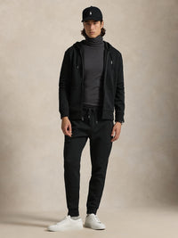 Sweat à capuche en maille double - Polo Black